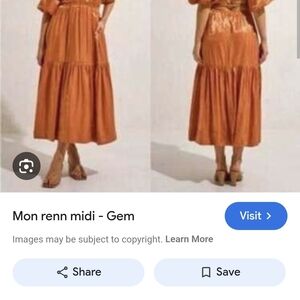 Mon Renn Orange Midi Dress
